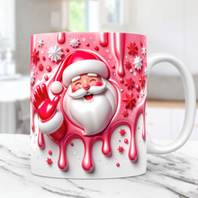 3D圣诞节Christmas陶瓷咖啡马克杯子茶水杯树老人新款Santa Claus