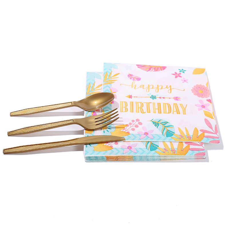 Birthday Plant Paper Party Tableware display picture 3