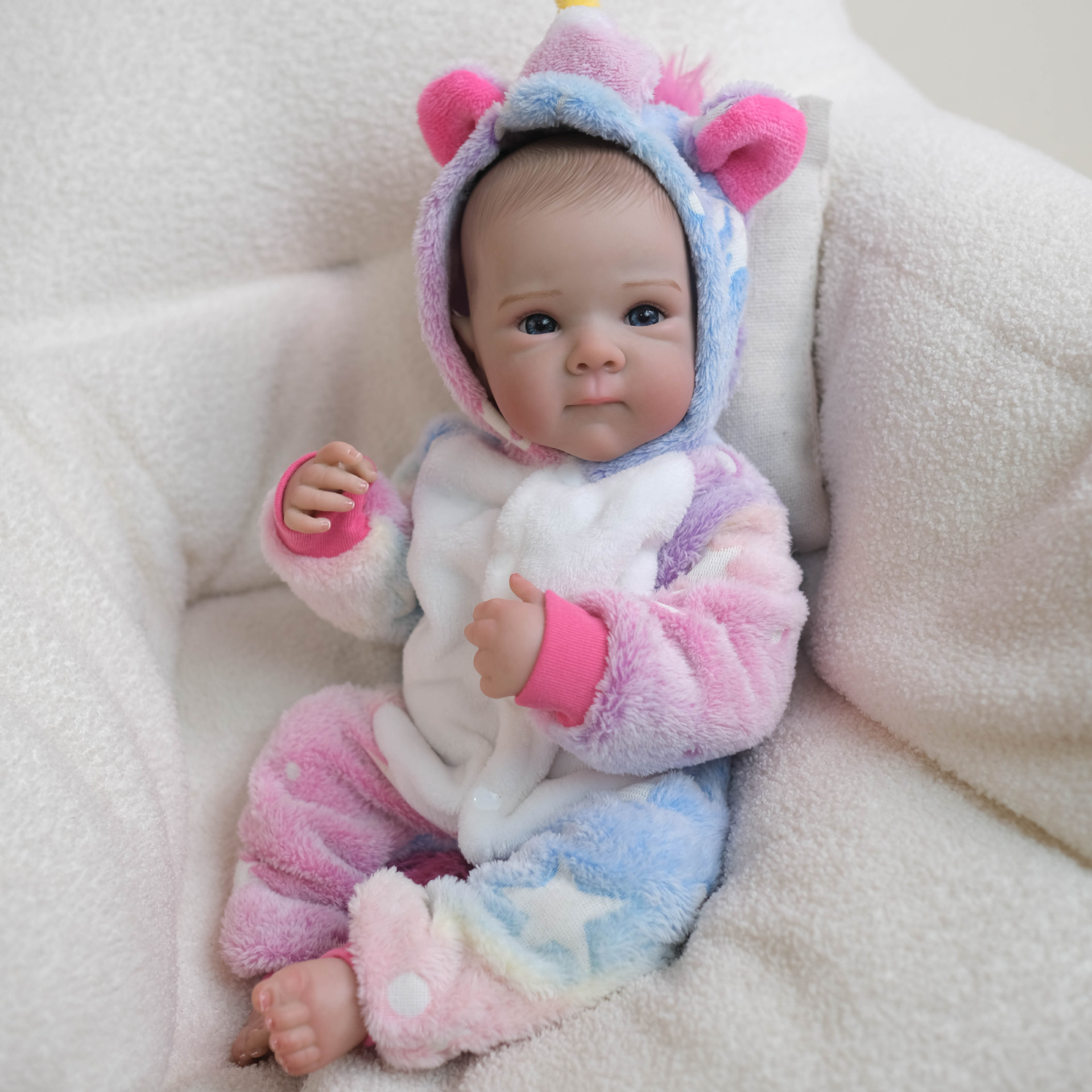18 pulgadas polvo unicornio monje bettie simulación muñeca para niños regalos de vacaciones
