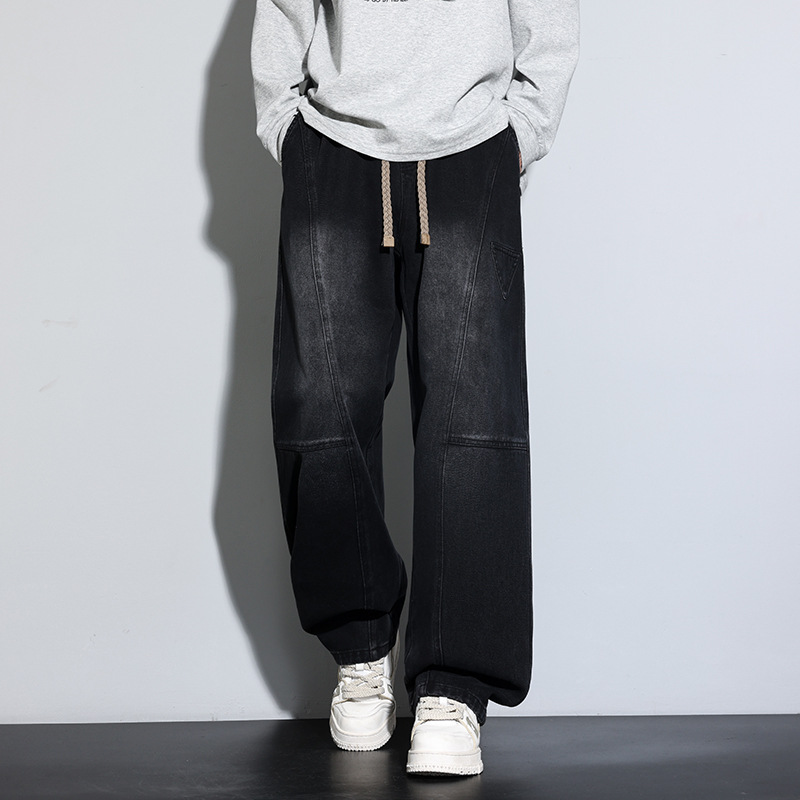 Jyf-M8825 American Scimitar Jeans Men's Loose Men's New Casual Pants Pants Autum New Straight Leg