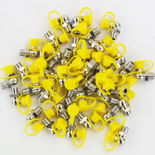 Stainless Steel Grease Nozzle M10, Grease Gun Tip, Stainless Steel Excavator Lubrication Nozzle, Oil Filling Accessory, Greasing Gun Tip