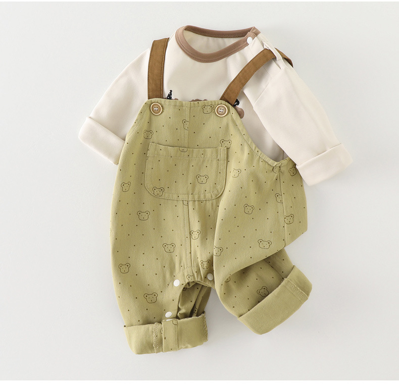 Ensemble de salopettes à manches longues pour garçons et filles_voghion.com