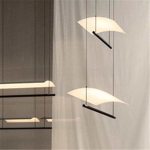 Designer modern minimalist long restaurant chandelier personalized creative office tea room study front bar chandelier