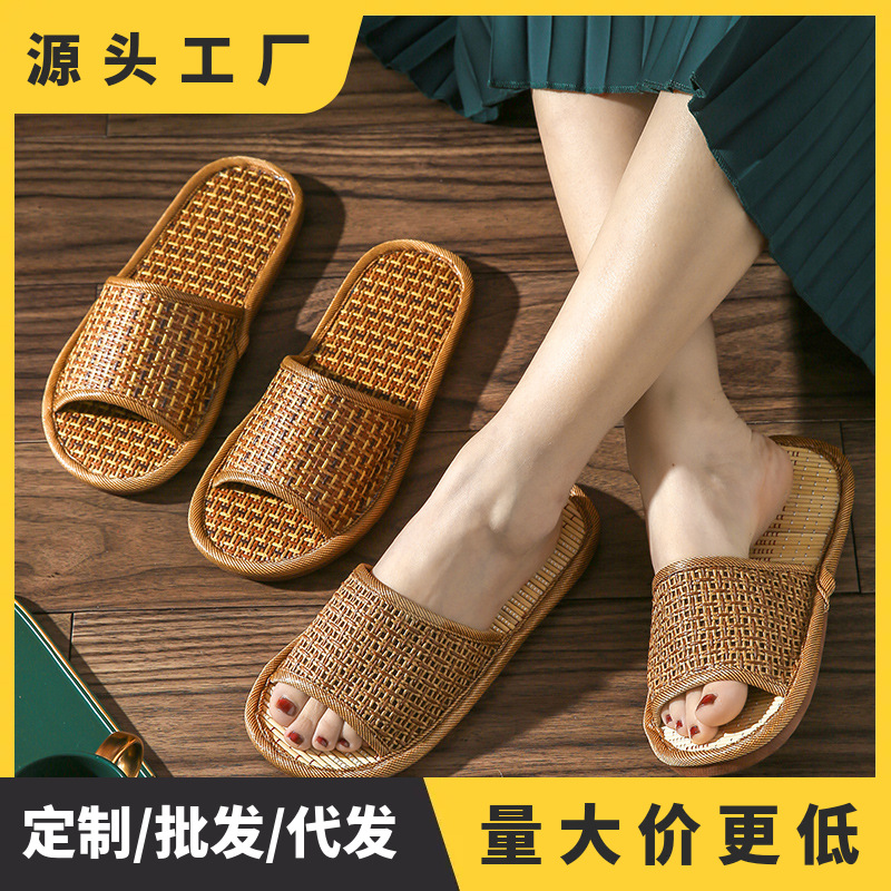 Sandalias de bambú y ratán para hombre y mujer, parejas, para baño, antideslizantes, de suela gruesa y punta abierta, 2022 (impuestos no incluidos)