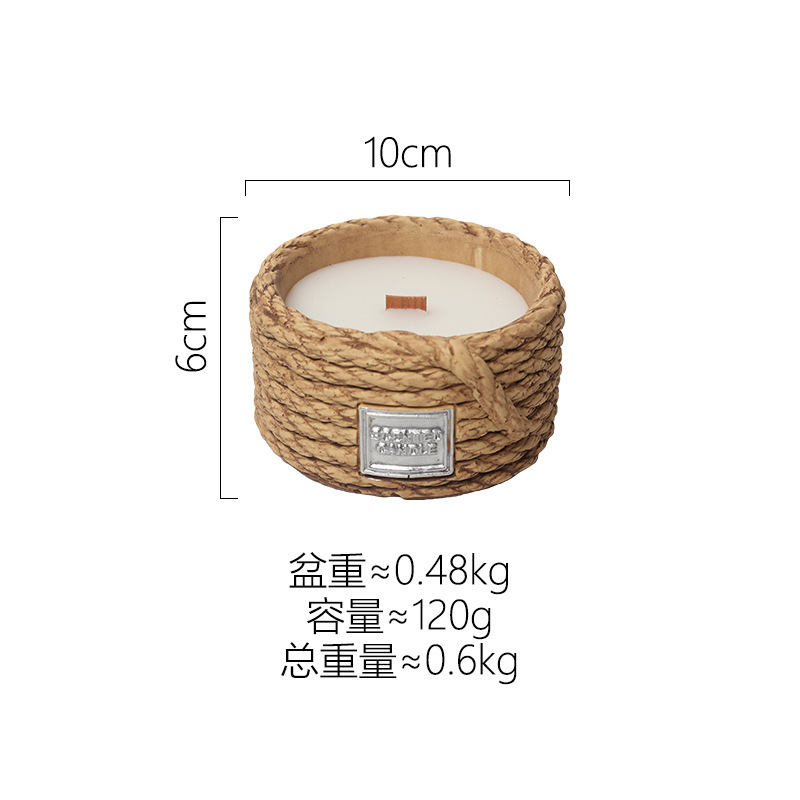 レトロなアンティークのシンプルな陶磁器家庭用アロマキャンドルカップろうそく空カップ燭台杭大豆ワックス容器円筒|undefined