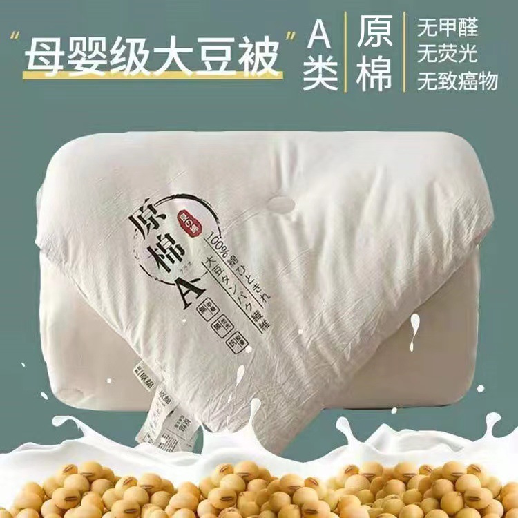 夏被大豆被纖維被子A類嬰兒級全棉被芯加厚冬被春秋被禮品被批發