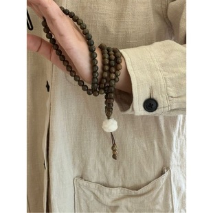 Ebony Wood with Lotus and Bodhi Bracelets, Multi-Circle Wooden Bracelets for Men and Women, Hand-Held Pieces, Super Fairy