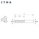 Tungsten steel milling cutter aluminum with 3-blade CNC cutter Taiwan Chunbao tungsten steel cutter