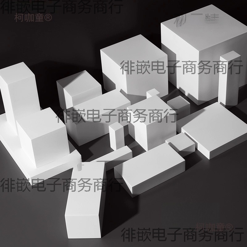 摄影道具摆件拍照几何体白色小物件方块立方体展示台静物拍
