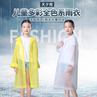 Single have more cash than can be accounted for transparent Conjoined children Raincoat eva on foot Poncho student Outdoor Travel coat