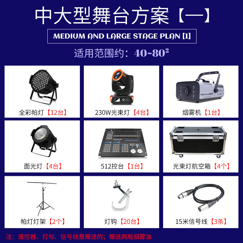 Haz de luz led par luz proyecto boda bar KTV luz solución pequeño mediano y grande equipo de luz de la lámpara de la etapa conjunto completo