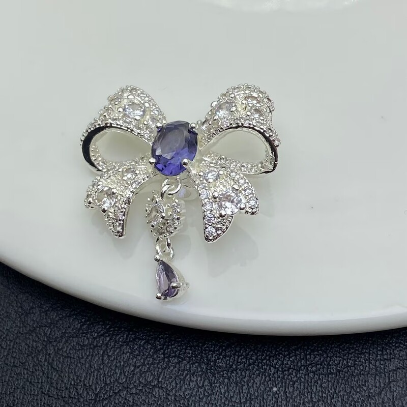 保色满钻蝴蝶结通孔吊坠手工水晶文玩手串手链DIY饰品配件串珠|undefined