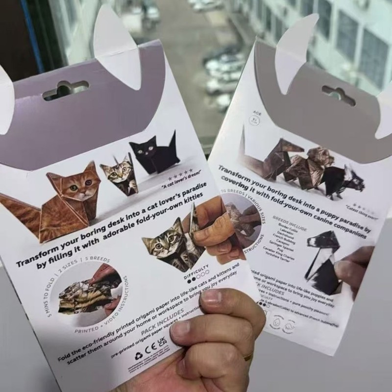 新款DIY Paper Cats DIY纸猫折叠动物折纸50pcs|undefined