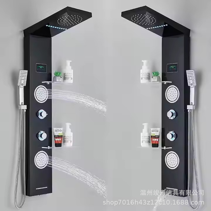 Pantalla de ducha Juego de ducha inteligente Ducha integrada Juego de baño de salida de agua multifuncional de cinco velocidades