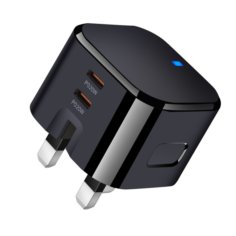 英规折叠脚PD快充充电器英规A+C双口充电头UKCA英规PD+QC3.0适配|undefined