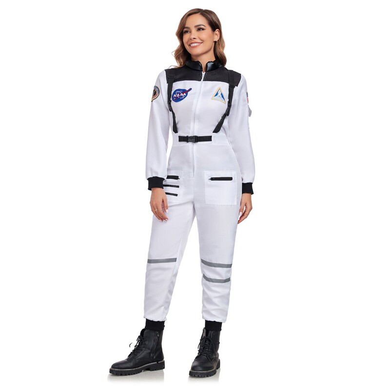 Space Suit Adult Women's Halloween Astronaut Costume Holiday Party Performance Cos Performance Costume