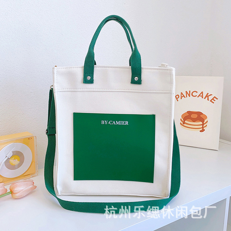 原创立体有型帆布包学生便当餐盒包简约休闲手提休闲斜挎包上课