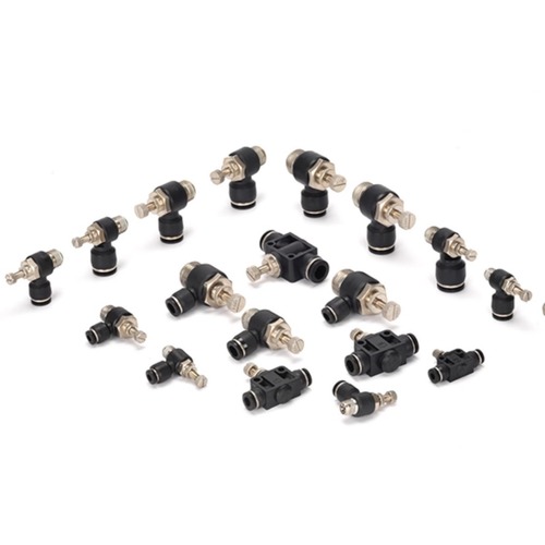 气动节流阀可调气管接头SL4-M5调速调节气阀sl6-01气缸配件