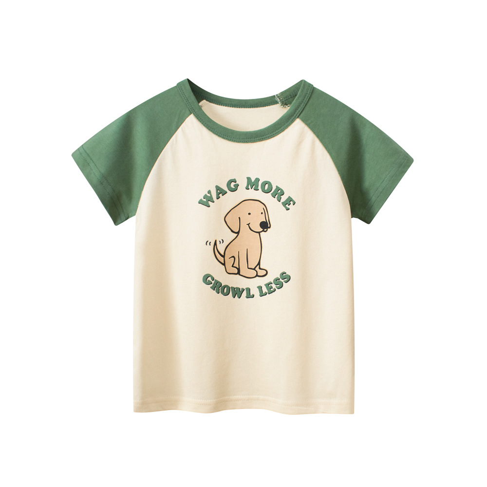 27kids ropa para niños coreanos camiseta para niños algodón verano nuevo estilo ropa para bebés para hombres camisa de fondo manga corta cabello de una pieza