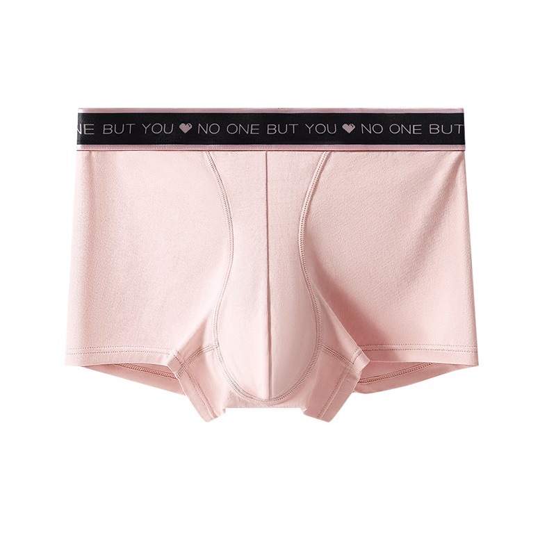 Ropa interior masculina Modal 7A entrepierna antibacteriana pantalones cuadrangulares letras cintura media pantalones bóxer juveniles ropa interior masculina