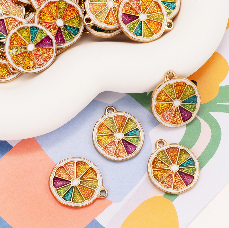 Pendant Jewelry Making Type 20 * 22mm Jewelry Making Size 1 Piece 20 * 22mm Hole 2~2.9mm Alloy Lemon Pendant
