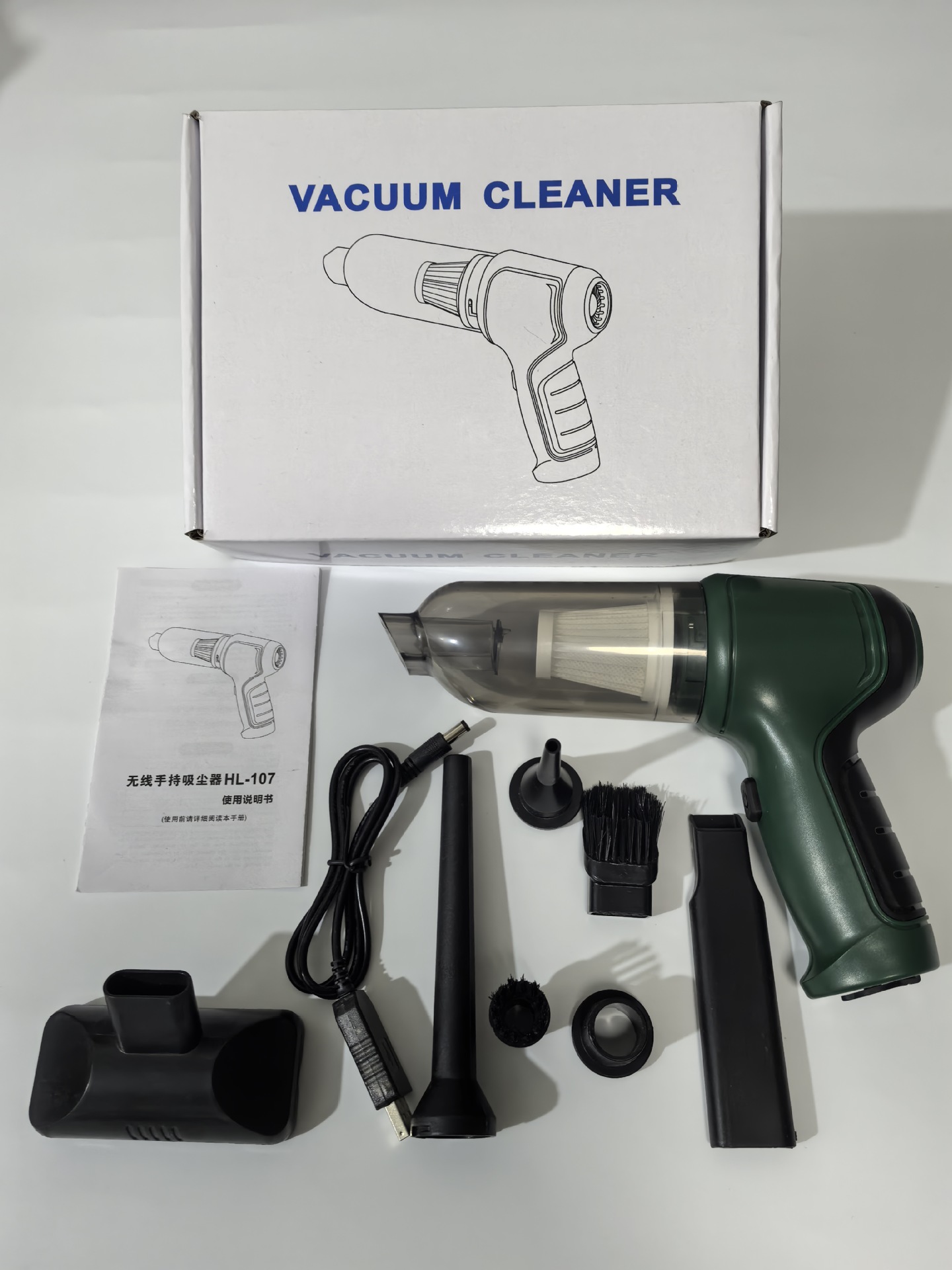 Aspiradora inalámbrica transfronteriza - Soplador de polvo sin escobillas de alta potencia, dual uso (coche y hogar), limpia grietas de puertas, ventanas y sofás