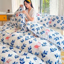 秋冬季牛奶绒被套单件珊瑚绒单双人加绒被罩法莱绒加厚双面绒被套