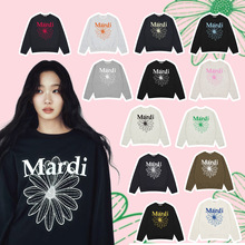 Mardi卫衣新款江疏影金高银明星同款雏菊繁花腊肠线条狗宽松上衣