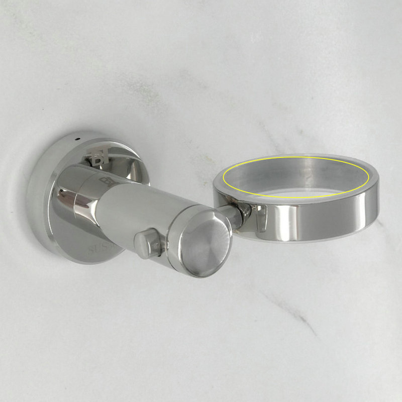 Qiao Sheng baños 304 acero inoxidable enjuague de baño taza de cepillo de dientes de vidrio de baño taza de cepillo de dientes colgante de pared
