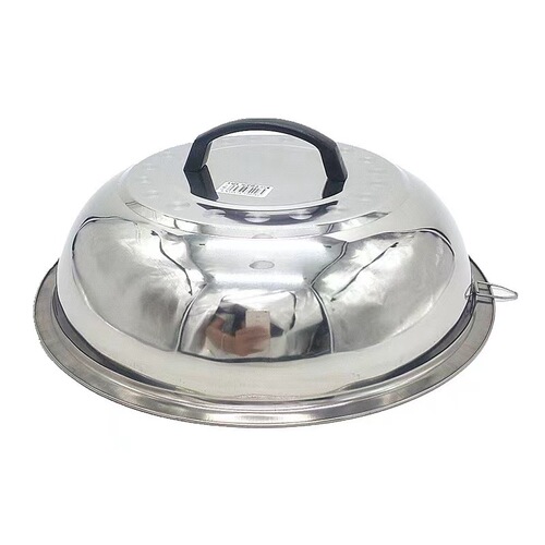 BB4C wholesale thickened stainless steel pot lid all steel lid wok lid extra large high lid deepen pot lid tripod