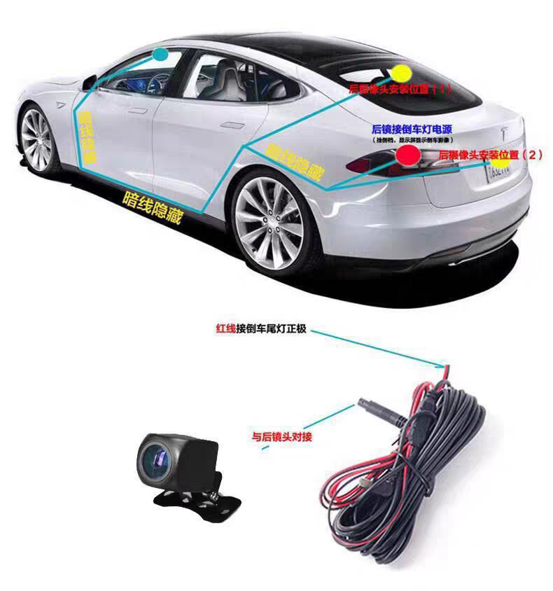 New 360-Degree Panoramic Driving Recorder 4K High-Definition Four-Recording Anti-Scratch Car Blind Spot Monitoring 24-Hour Video Bsd