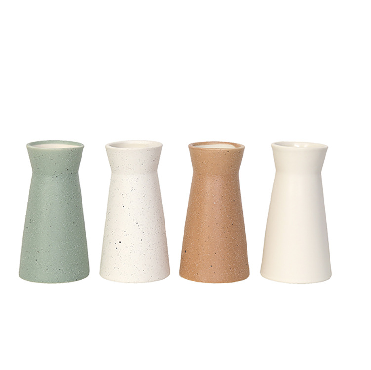 Jarrón de Cerámica de Estilo Europeo Creativo para el Hogar, Jarrón Simple para Sala de Estar, Oficina, Escritorio, Decoración de Interiores, Jarrón de Cerámica para Flores Secas