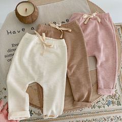 ins 2023 new autumn clothing for infants and young children, male and female babies, big pp fashion trendy cotton pants, bottoming and versatile pants
