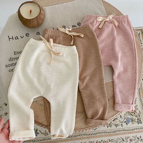 ins  new autumn clothing for infants and young children, male and female babies, big pp fashion trendy cotton pants, bottoming and versatile pants
