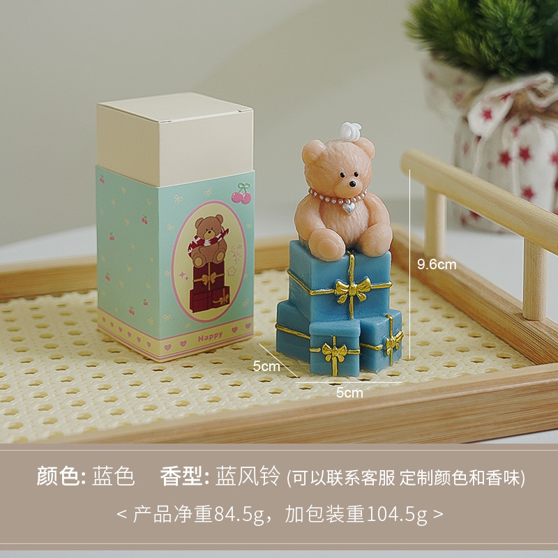 かわいいキャンドルオーナメントクリスマスクリエイティブお土産誕生日ギフトキャンドルクロスボーダーベアアロマセラピーキャンドルカスタマイズ|undefined