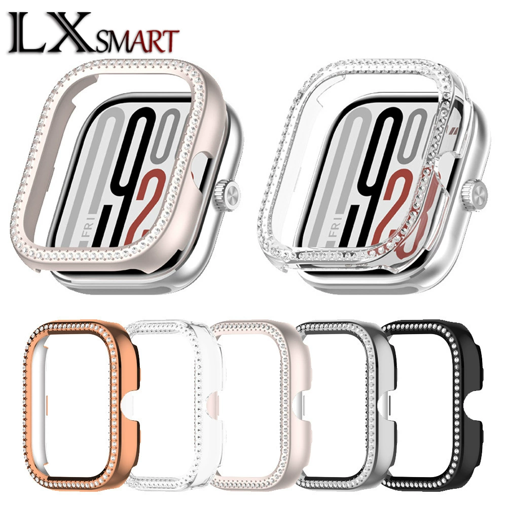 Защитный полупрозрачный чехол из поликарбоната с бриллиантовой инкрустацией для Redmi Watch 4/5/6, Redmi Watch 5A/5L