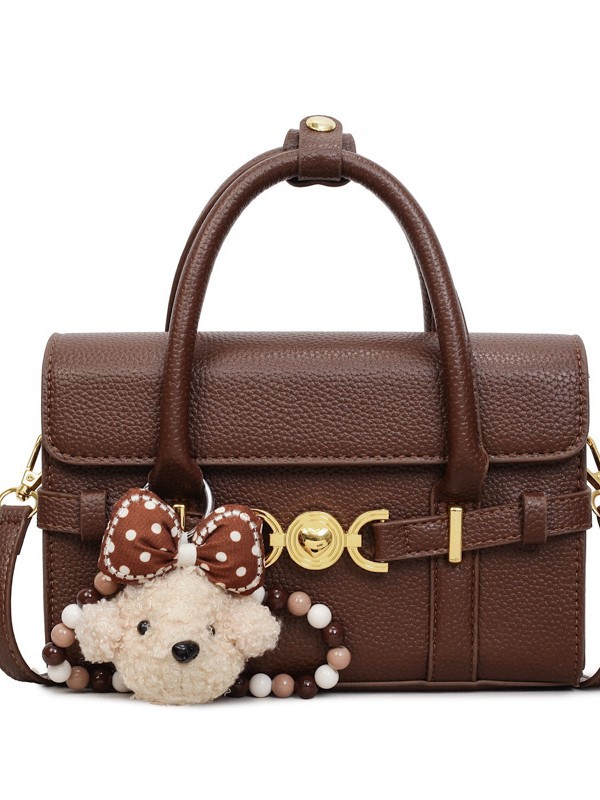 Alta textura de hardware decoración bolso de mano mujer 2026 nuevo popular litchi pattern casual versátil mochila