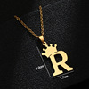 Fashionable pendant with letters, necklace stainless steel, jewelry, English