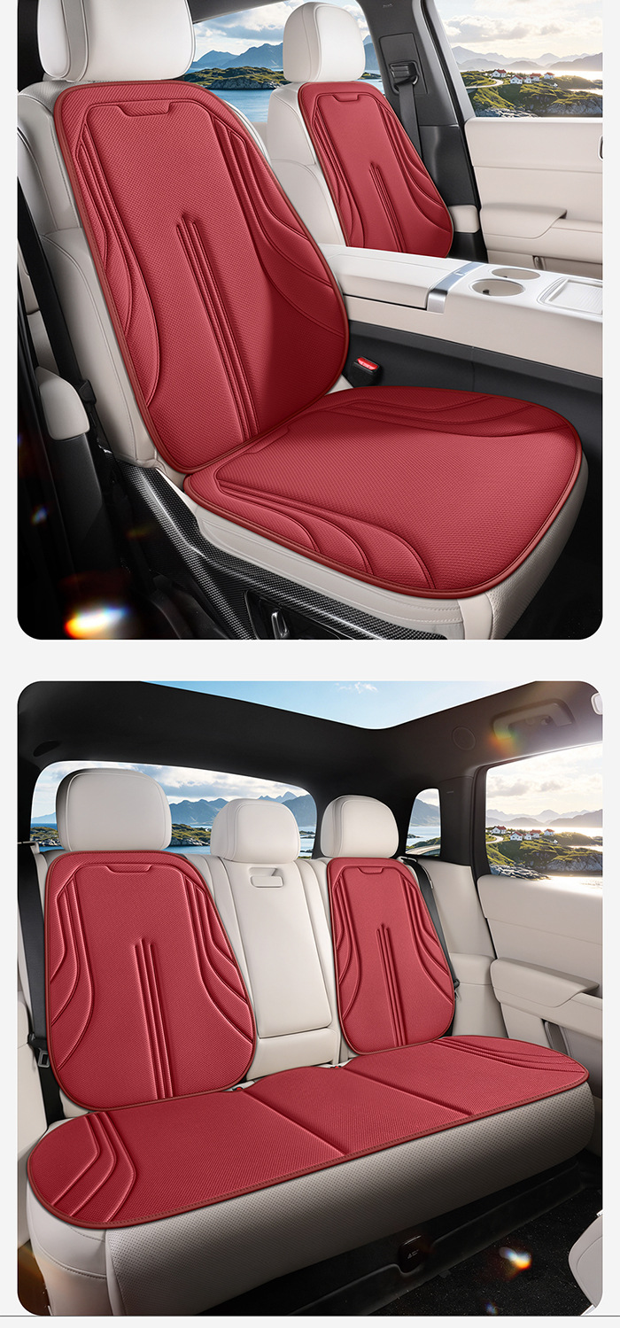 Car seat cushion three-piece set, suitable for all seasons, breathable, non-slip, Q-elastic, comfortable fit to the seat, eco-friendly and odorless