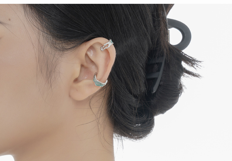 Fashion Geometric Sterling Silver Epoxy Ear Studs 1 Pair