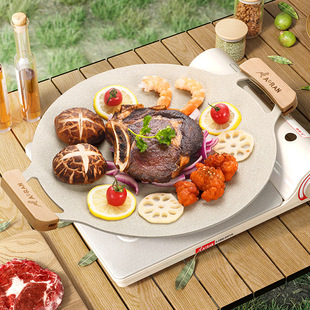 Oran Wholesale Outdoor Maifan Stone Cardboard Barbecue Pan Korean-style Teppanyaki Electromagnetic Grill for Household