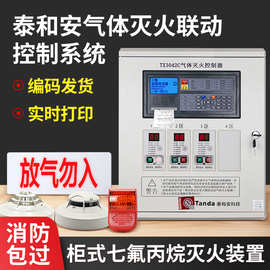 七氟丙烷气体灭火控制主机1区2区3区泰和安tx3042气体灭火报警器