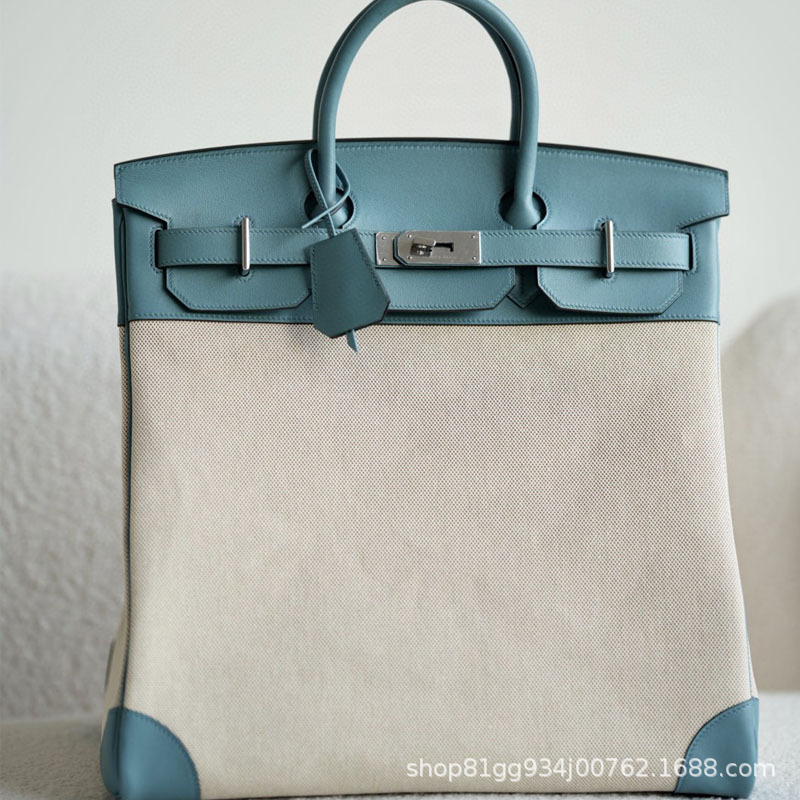 HCA40swift tela de tela para hombres bolsos de mano H casa pura mano cerámica bolsos cosidos 45cm de mano ultra ligero