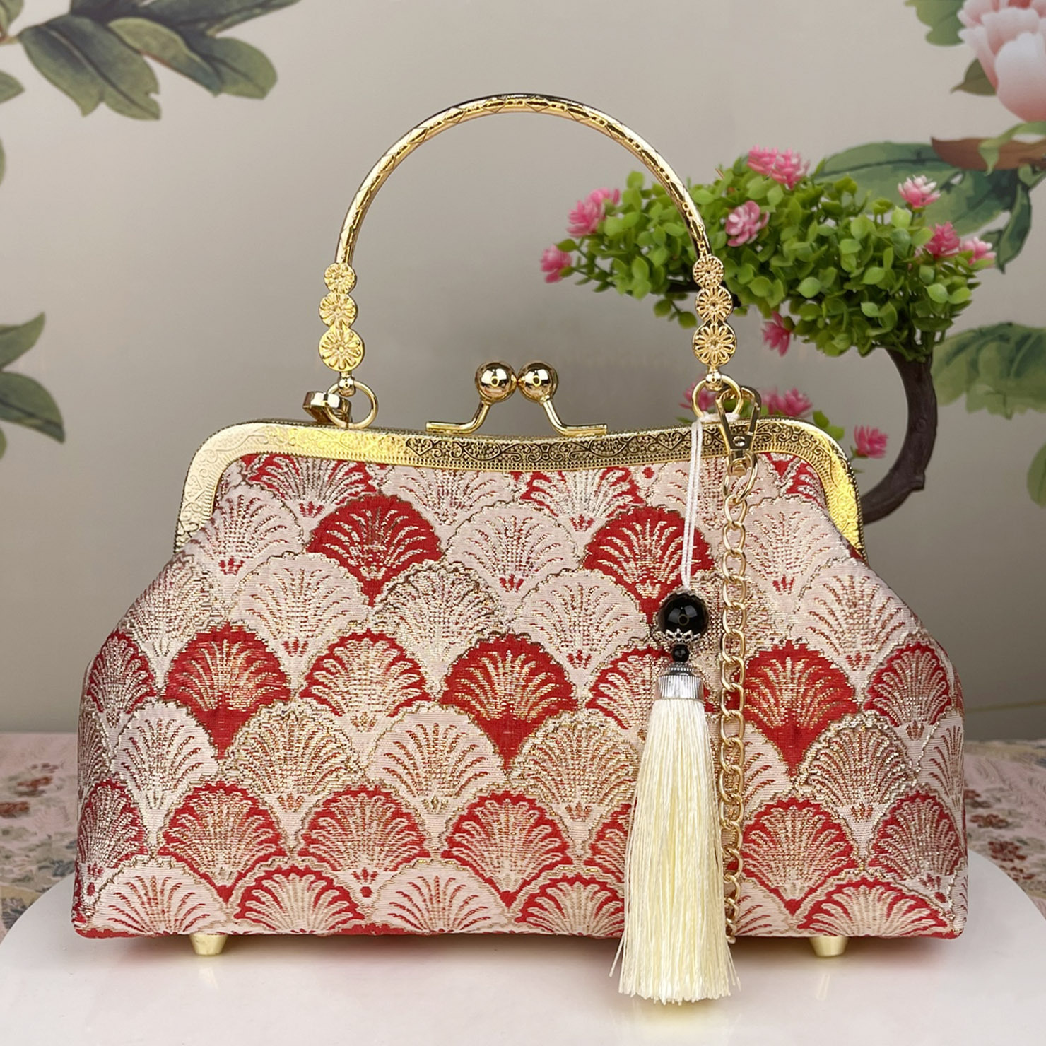 Cheongsam Handbag Shoulder Crossbody Bag Gift Bag Runway Bag Women's Evening Clutch Bag - Thumbnail 2