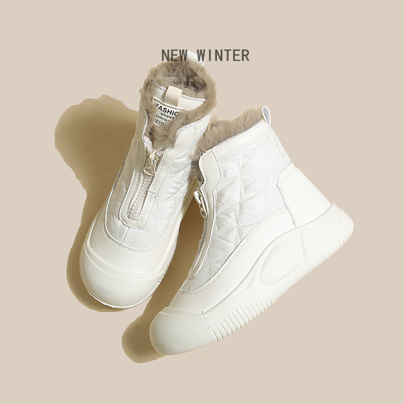 雪地靴女冬季加绒加厚2025新款防水东北大棉鞋冬天防滑保暖靴子