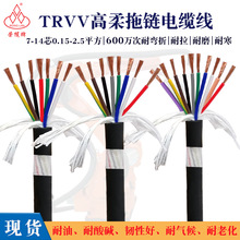 荣缆高柔性拖链电缆线TRVV7-14芯0.15-2.5平方耐油国标控制电源线