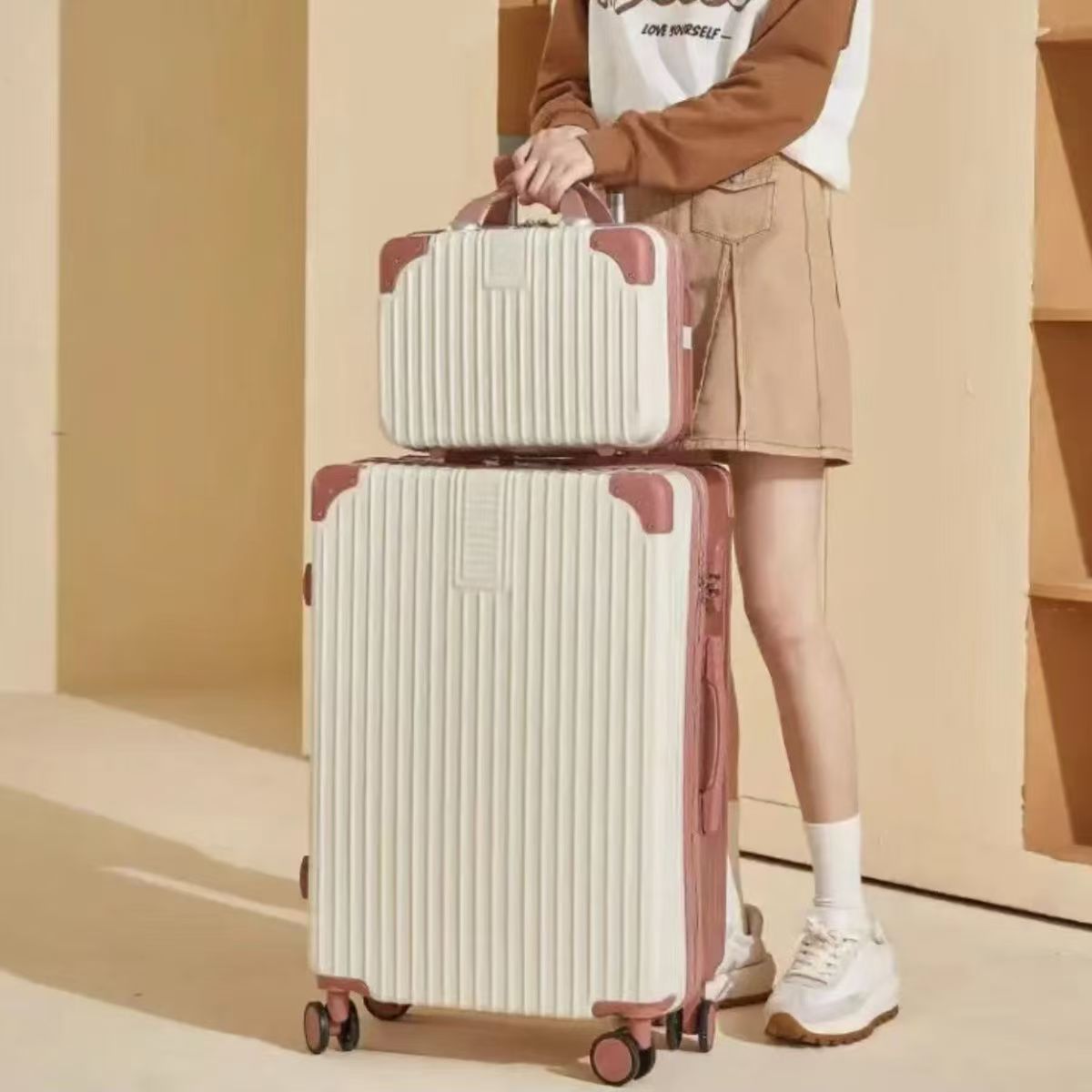 로즈 화이트 [두꺼운 모서리 지퍼 박스]