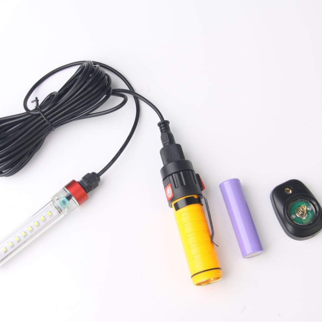 Cross-Border White Light Yellow Light Green Light Led Fish Luring Lamp Fish Gathering Lamp 5V20W Underwater Fishing Lamp Sea Fishing Breeding Fish Gathering Lamp