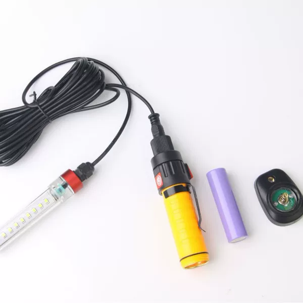 Cross-Border White Light Yellow Light Green Light Led Fish Luring Lamp Fish Gathering Lamp 5V20W Underwater Fishing Lamp Sea Fishing Breeding Fish Gathering Lamp