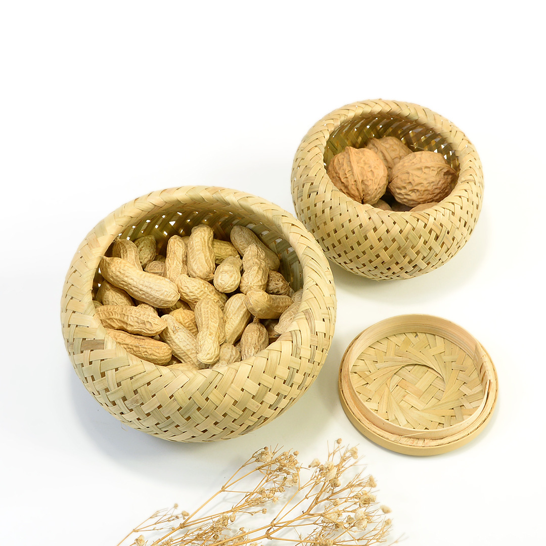 Productos de bambú hechos a mano al por mayor, cestas de almacenamiento, cestas de bambú, bandejas de dim sum, recogedor redondo de granja, bollos al vapor, cestas de bambú, platos de frutas, pájaros